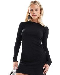 River Island - Vestido Corto De Corte Recto De Tejido Texturizado De - Lyst
