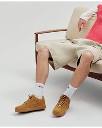 Nike - Air Force 1 Low Retro Woven Suede Trainers - Lyst