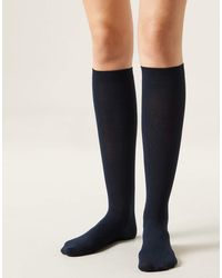 Calzedonia - Long Satin Cotton Socks - Lyst
