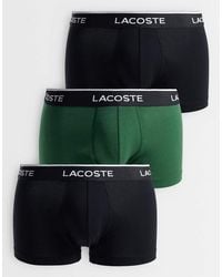 Lacoste - Essentials 3-Pack Boxers Met Logo-Elastiek - Lyst