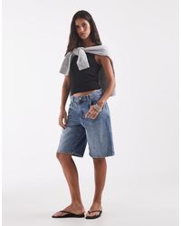 ONLY - Alleen Baggy Denim Bermuda Short - Lyst