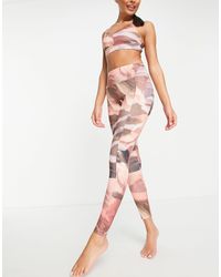 & Other Stories Recycled Co-ord Abstract Print leggings - Pink