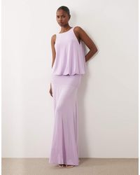 ASOS - Slinky Floor Length Maxi Dress With Drop Waist - Lyst