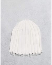 Collusion - Unisex Cable Knit Raw Hem Beanie - Lyst