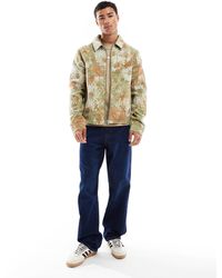 ASOS - – harrington-jacke mit jacquard-muster - Lyst