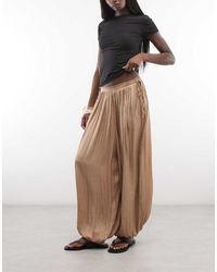 AllSaints - Eshe Tie Detail Pleated Balloon Pants - Lyst