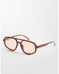 ASOS - Angular Aviator Sunglasses - Lyst