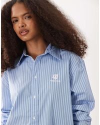 Polo Ralph Lauren - Wimbledon Capsule Leigh Striped Co-Ord Shirt With Crest Embroidery - Lyst