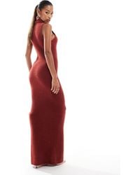Aria Cove - Knitted Roll Neck Sleeveless Maxi Jumper Dress - Lyst