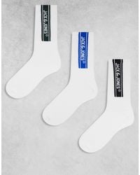 Jack & Jones - 3 Pack Sports Socks With Logo - Lyst