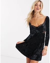 antoinette velvet mini dress