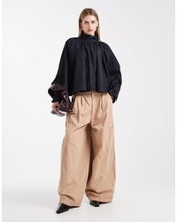 ASOS - Oversized Cargo Pants With Pleats - Lyst