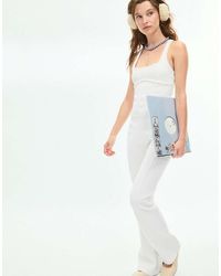 Stradivarius - Cotton Blend Bell Bottom leggings With Seam Detail - Lyst