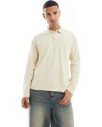 Jack & Jones - – langärmliges, strukturiertes polohemd aus strick - Lyst