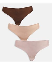 ASOS - Asos Design Curve 3 Pack No Vpl Thong - Lyst