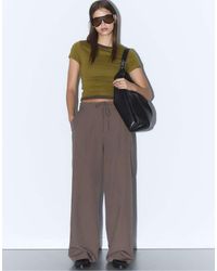 Stradivarius - Nette Broek Met Figuurnaden En Trekkoord - Lyst