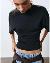 Pull&Bear - Modal Batwing Sleeve T-shirt - Lyst