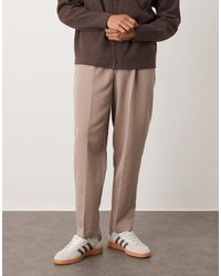 ASOS - Smart Relaxed Tapered Fit Trousers With Front Pleats - Lyst