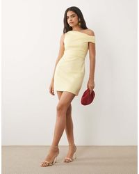 ASOS - Off Shoulder Sculpted Mini Dress - Lyst