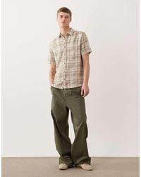 ASOS - Regular Fit Textured Check Shirt - Lyst