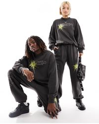 Weekday - Unisex Co-ord joggers With Rhinestones And Graphic Print - Lyst