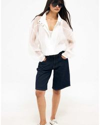NA-KD - Mid Waist Loose Denim Shorts - Lyst