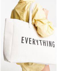 South Beach Everything Oversized Tote Bag - White
