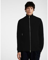 SELECTED - 100% Cotton Zip Thru Knit Cardigan - Lyst