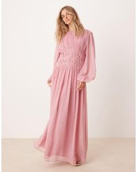 ASOS - Macrame Waisted Detail Maxi Dress - Lyst