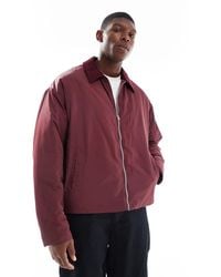 ASOS - Oversized Jacket With Cord Collar - Lyst