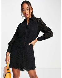 Whistles - Button Up Mini Shirt Dress - Lyst