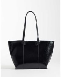 Mango - Klassieke Tote Tas Van Imitatieleer - Lyst