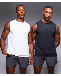 4505 - Icon Quick Dry Mesh Training Tank 2 Pack - Lyst