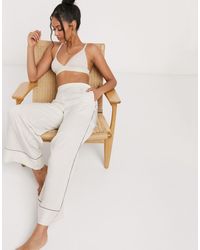 Calvin Klein – Loungewear – Pyjamahose - Natur