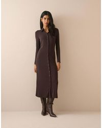 Nobody's Child - Modal-Rich Button Front Midi Dress - Lyst