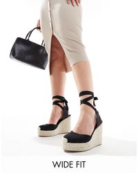 ASOS - Wide Fit Tyra Closed Toe Wedges - Lyst