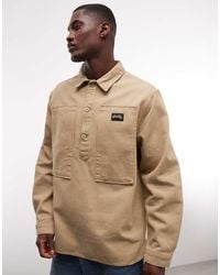 Stan Ray - Long Sleeve Utility Cord Half Button Up Shirt - Lyst