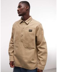 Stan Ray - Utility Overhemd Van Corduroy Met Lange Mouwen En Halve Knoopsluiting - Lyst