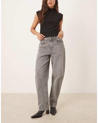 ASOS - Vaqueros Grises De Corte Barrel Slim De - Lyst