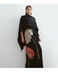 ARRANGE - Curve Floral Embroidered Satin Overlay Maxi Dress - Lyst