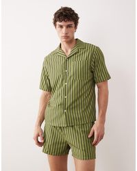 Free Society - Short Sleeve Beach Shirt - Lyst