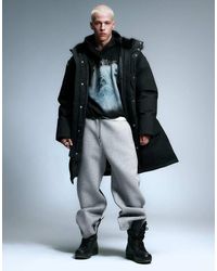 Weekday - Oversized Parka With Faux Fur Hood - Lyst