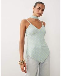 ASOS - Printed Mesh Scarf Cami Top - Lyst