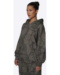 Good For Nothing - Oversized Camo Cotton Fleece Hoodie - Lyst