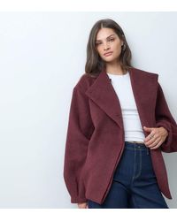 ASOS - Asos Design Tall Short Formal Waterfall Coat With Wool - Lyst