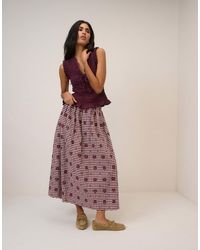 Nobody's Child - Gingham Naples Midi Skirt - Lyst