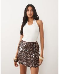 ASOS - Layered Sequin Mini Skirt - Lyst