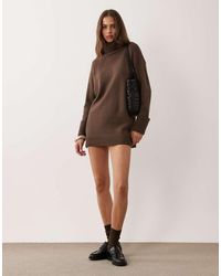 Brave Soul - Knitted Roll Neck Mini Dress - Lyst