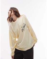 TOPSHOP - Graphic Roma Long Sleeve Skater Top - Lyst