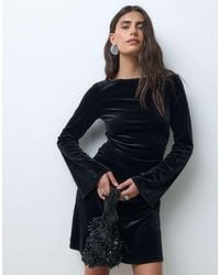 JJXX - Long Sleeve Velvet Dress - Lyst